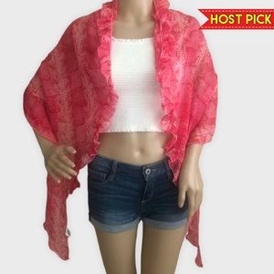 PINK SNAKE PRINT SUMMER SCARF WRAP WITH STORAGE BAG